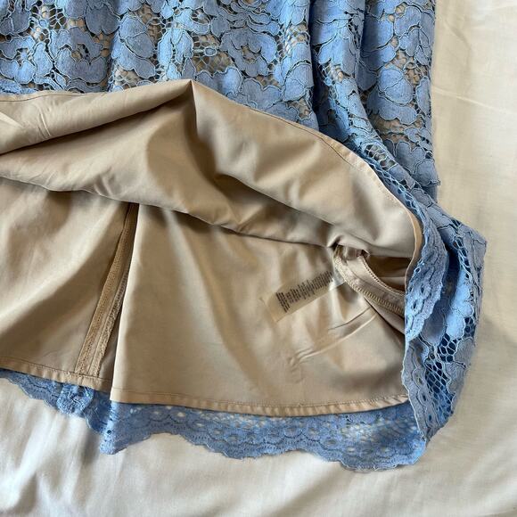 Vince Camuto Women's 6 Light Blue Lace Sleeveless Dress - Picture 7 of 8